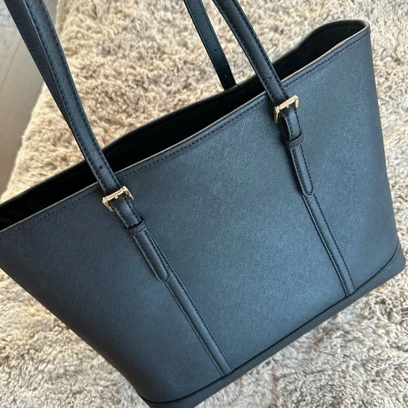Michael Kors Black Structured Tote Bag - Picture 5 of 6